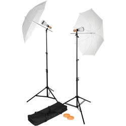 WESTCOTT Kit base 2 luci LED con ombrelli