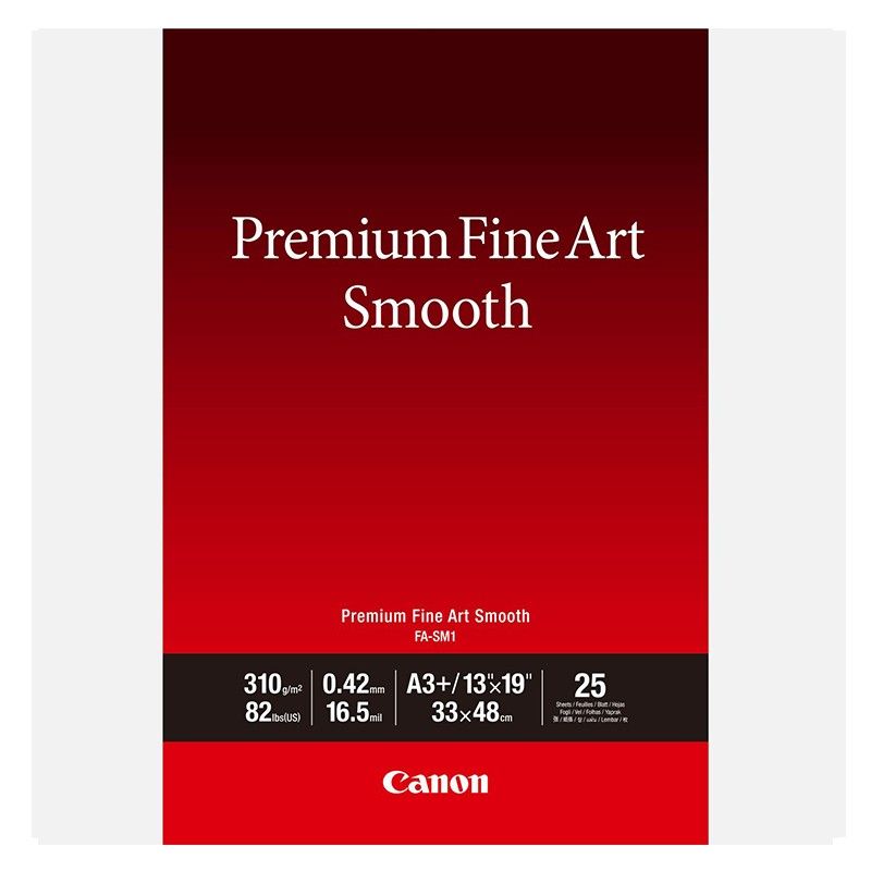 Carta Canon Premium Fine Art Smooth FA-SM1 A3+ - 25 fogli