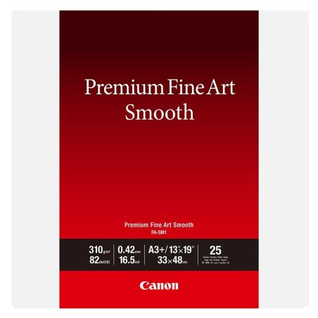 Carta Canon Premium Fine Art Smooth FA-SM1 A3+ - 25 fogli