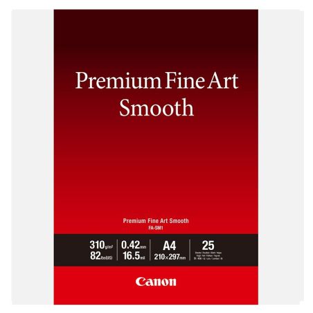 Carta Canon Premium Fine Art Smooth FA-SM1 A4 - 25 fogli