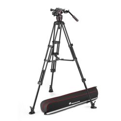 Manfrotto Kit video Nitrotech 608, treppiede doppio tubo alluminio