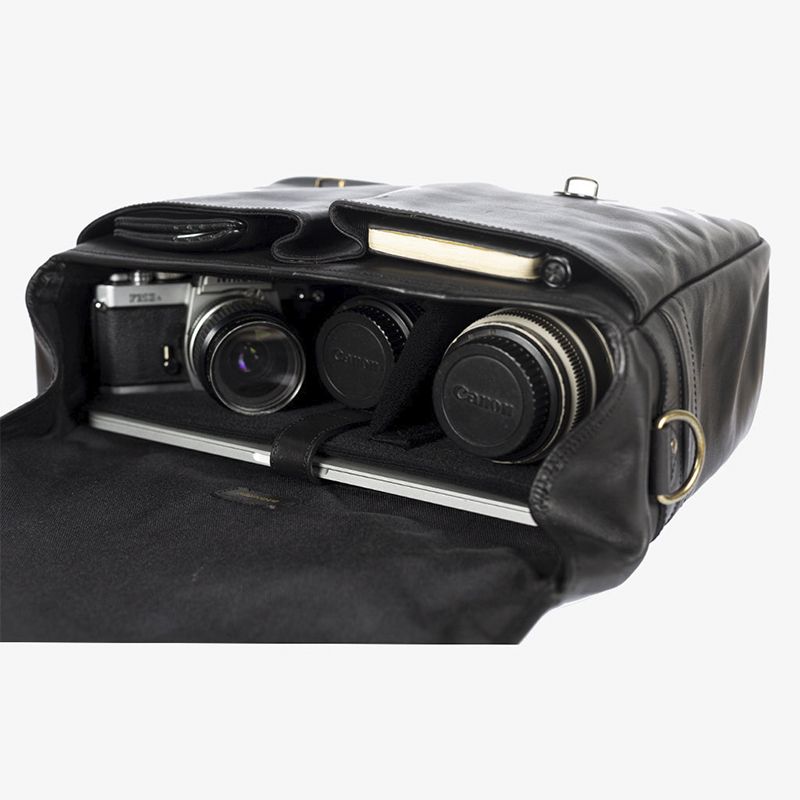 Bronkey - Roma Camera Bag Black Leather