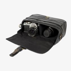 Bronkey - París Black Leather Camera Bag