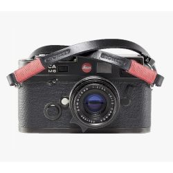 Bronkey - Tokyo 101 - Black & Red leather camera strap