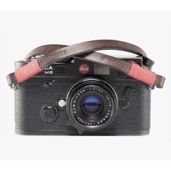 Bronkey - Tokyo 102 - Brown & Red leather camera strap