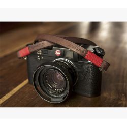 Bronkey - Tokyo 102 - Brown & Red leather camera strap