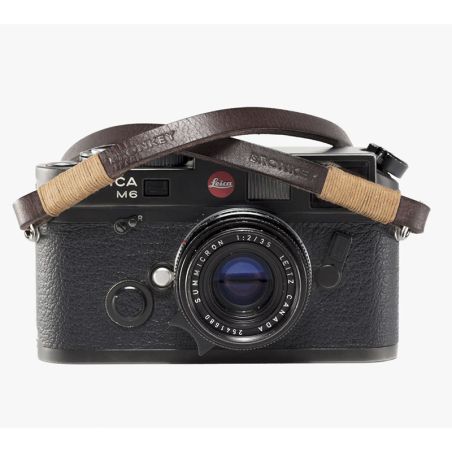 Bronkey - Tokyo 105 - Brown & tanned leather camera strap