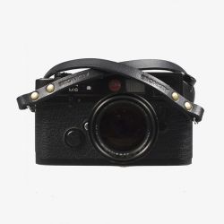 Bronkey - Berlin 101 - Black Leather camera strap