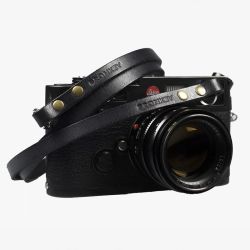 Bronkey - Berlin 101 - Black Leather camera strap