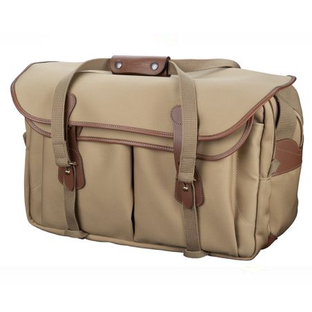 Billingham Borsa 555 MKII Tela Khaki/Bordi Cuoio marrone chiaro