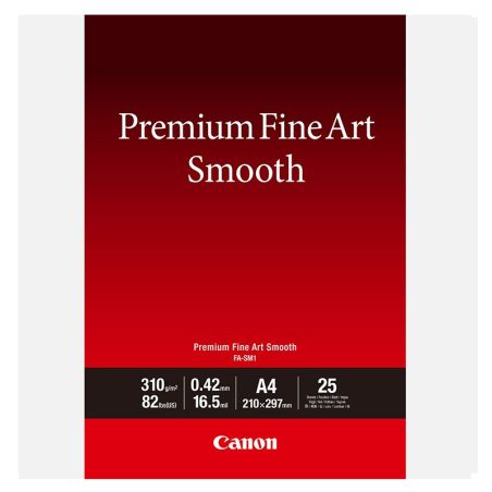 Carta Canon Premium Fine Art Smooth FA-SM1 A4 - 25 fogli Carta Canon Premium Fine Art Smooth FA-SM1 A4 - 25 fogli