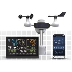 DiProgress Mystral Stazione metereologica multifunzione con display a colori touchscreen e sensore da esterno