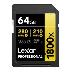 Lexar PRO SD 1800X 64GB  XDXC UHS-II