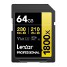 Lexar PRO SD 1800X 64GB  XDXC UHS-II