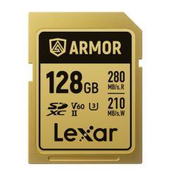 Lexar PRO ARMOR GOLD 128GB SDXC acciaio