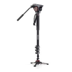 Manfrotto Monopiede video XPRO+ con base fluida e testa video